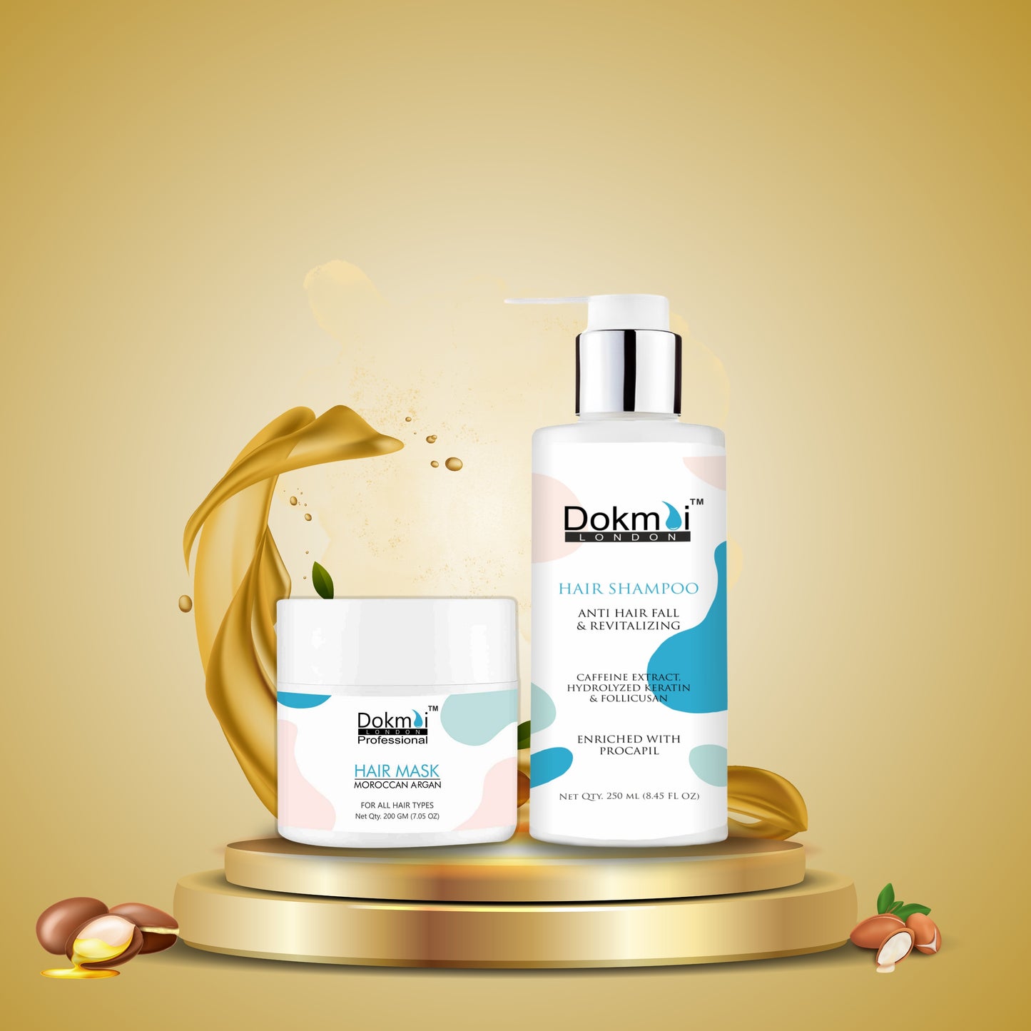 Moroccan Argan Hair Mask+Procapil Shampoo Combo