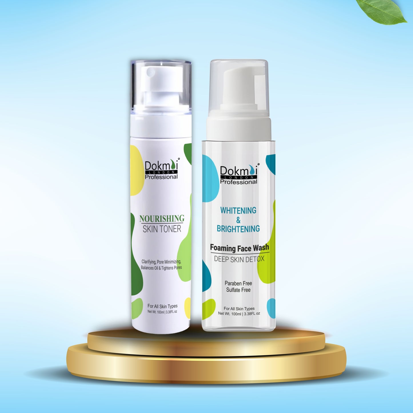 Nourishing Skin Toner Clarifying+Whitening & Brightening Foaming Face Wash Combo